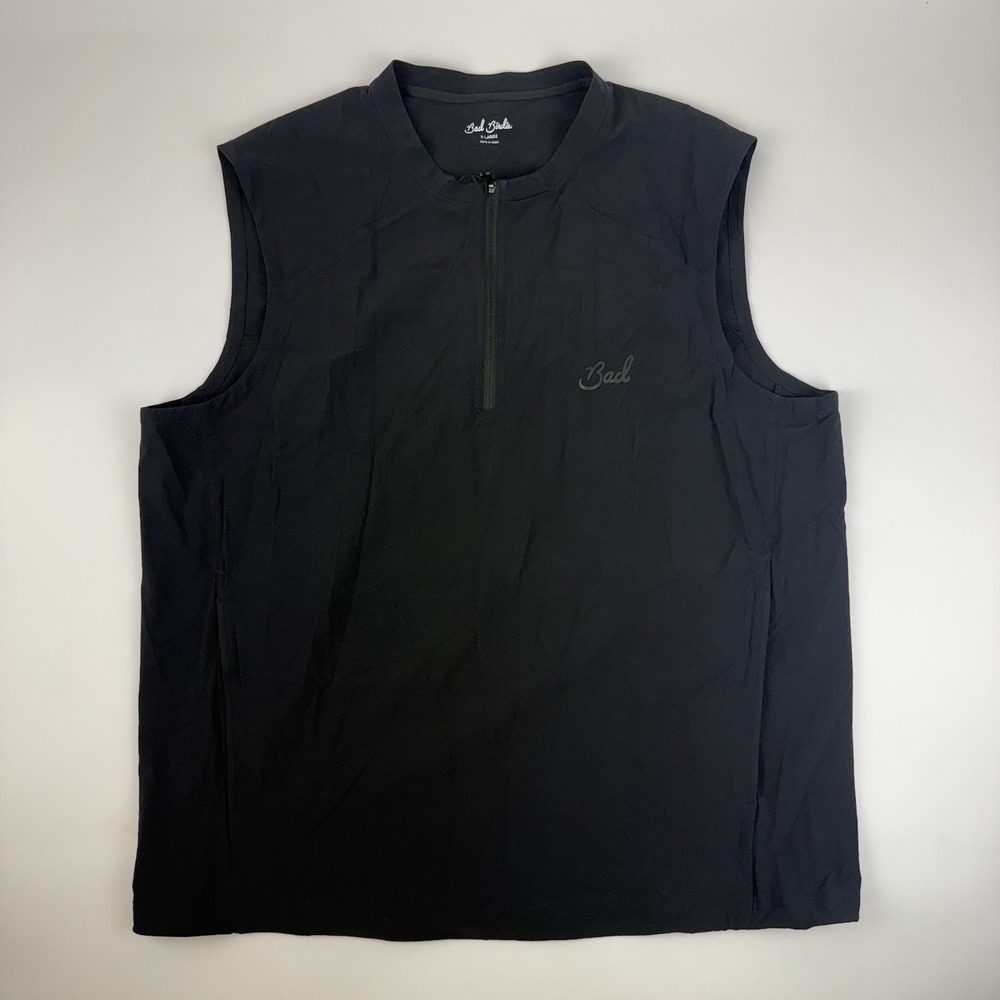New Mens Bad Birdie Lightweight Black Full Zip Casual Golf Vest Size XLarge NWT